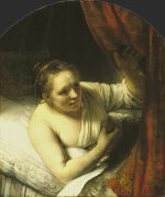 klik voor een grotere versie Rembrandt Harmensz. van Rijn: Sara wachtend op Tobias