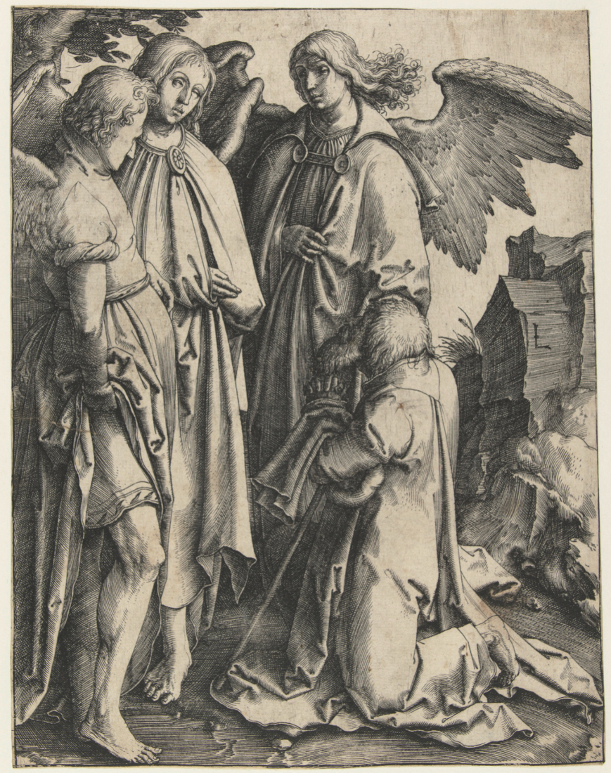 Lucas van Leyden: Abraham en de drie engelen