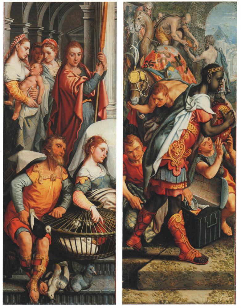 Pieter Aertsen: Aanbidding der wijzen - presentatie in de tempel