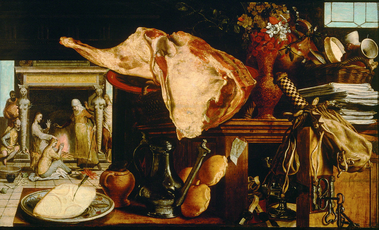 Pieter Aertsen: Christus in het huis van Martha en Maria (Wenen)