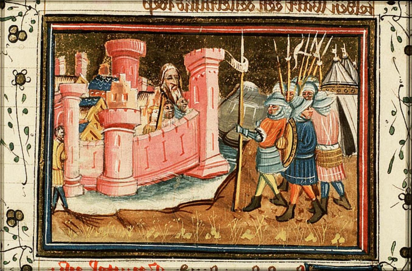 Anonymus: Het hoofd van Holofernes aan de stadsmuren van Bethulië