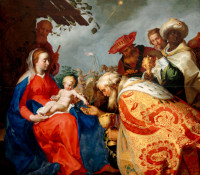 klik voor een grotere versie Abraham Bloemaert: Aanbidding der wijzen (Utrecht)