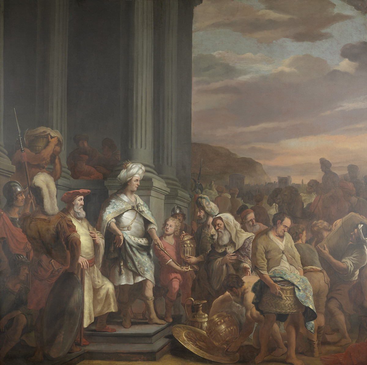 Ferdinand Bol: Cyrus overhandigt de geroofde schat