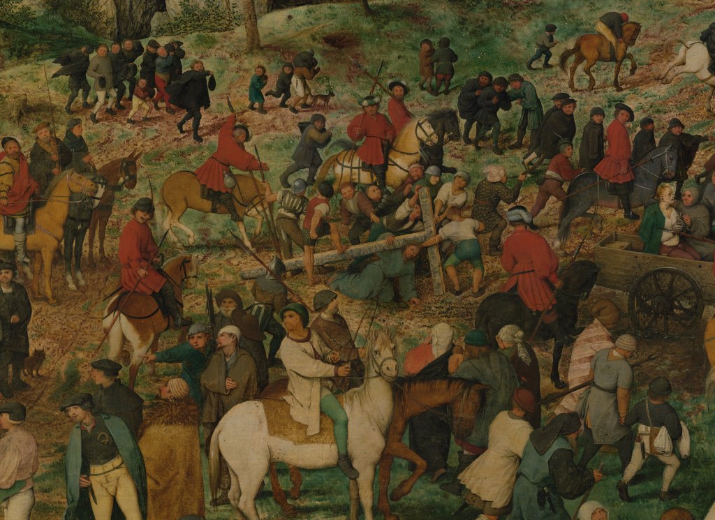 Pieter Bruegel de Oude: De kruisdraging - detail [1]