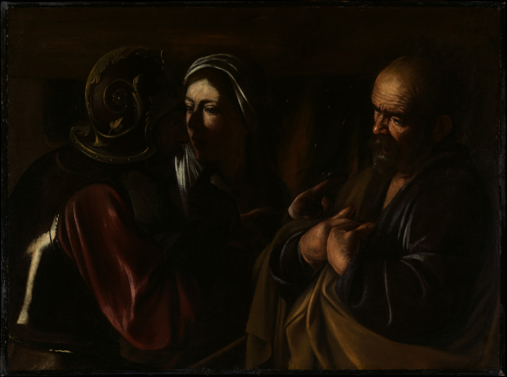 Caravaggio: De verloochening door Petrus