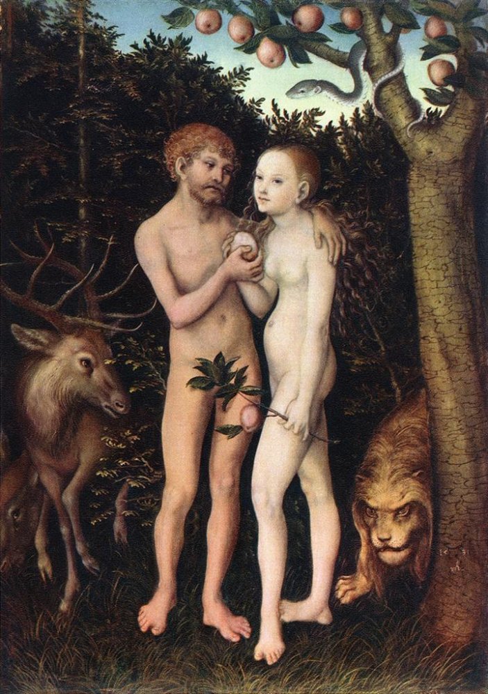 Lucas Cranach de Oude: Adam en Eva (1533)