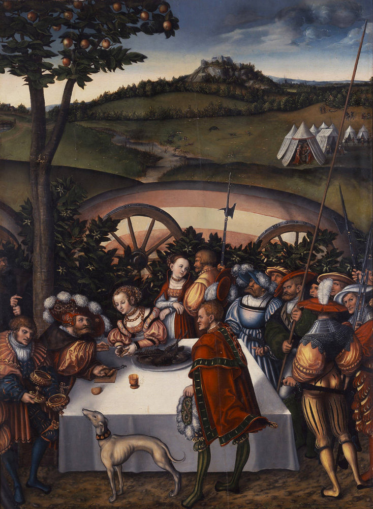 Lucas Cranach de Oude: Judith dineert met Holofernes