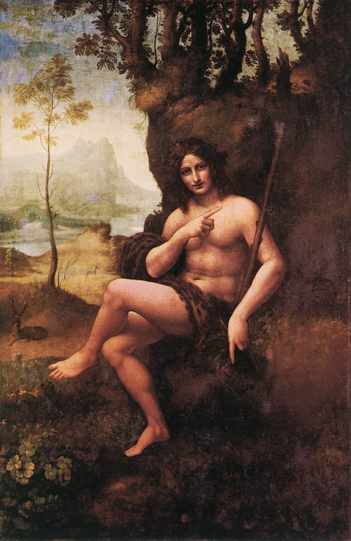 Leonardo da Vinci: Johannes de Doper in de wildernis