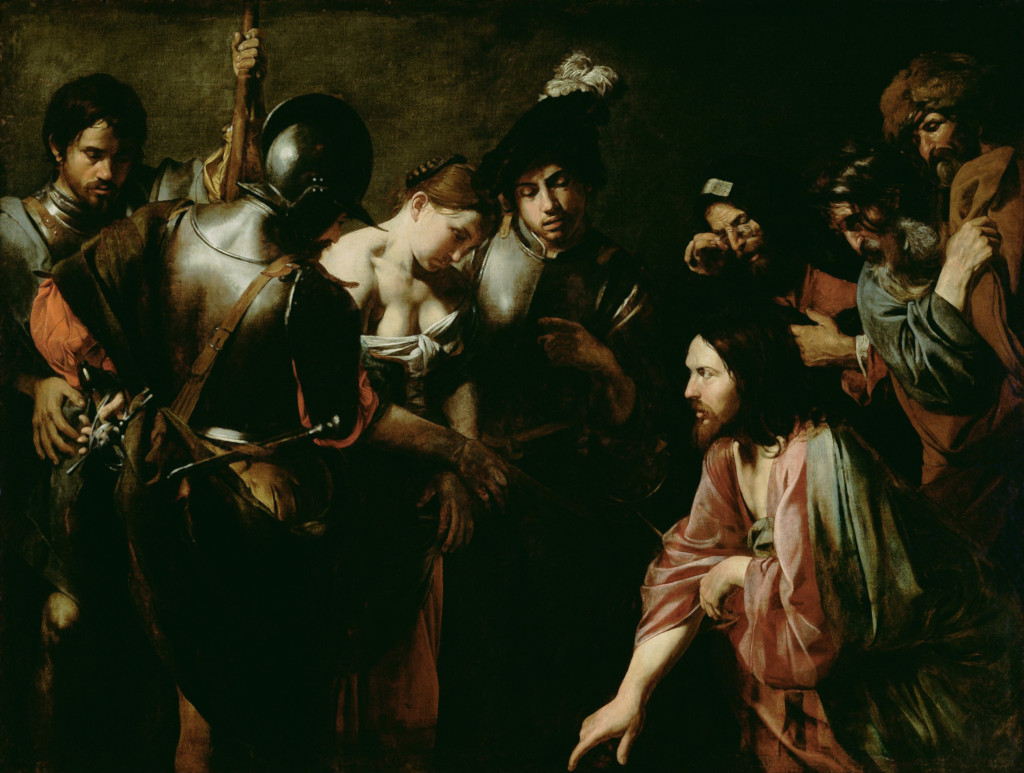 Valentin de Boulogne: Christus en de overspelige vrouw