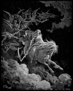 schilderij van Gustave Doré: De Dood op het vale paard