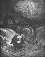 schilderij van Gustave Doré: De vernietiging van Leviathan