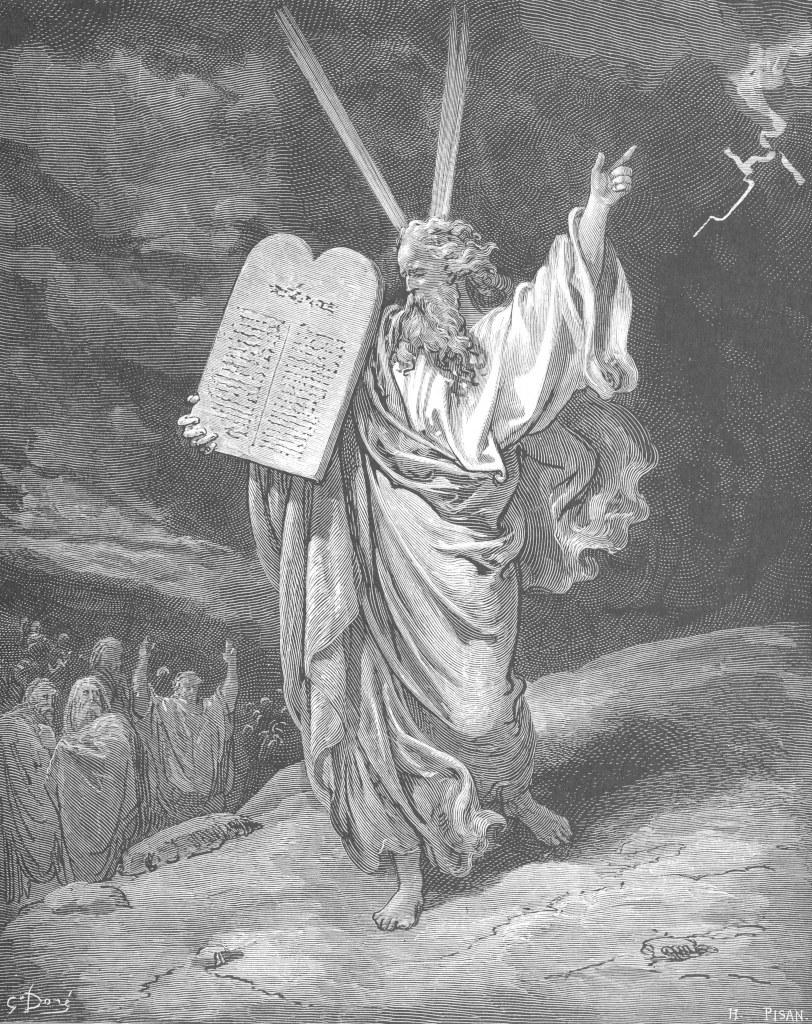 Gustave Doré: Mozes draagt de wet voor