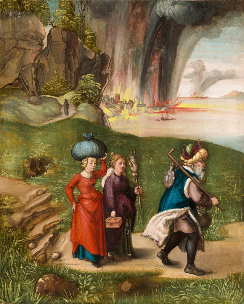 Albrecht Dürer: Lot en zijn gezin verlaten Sodom