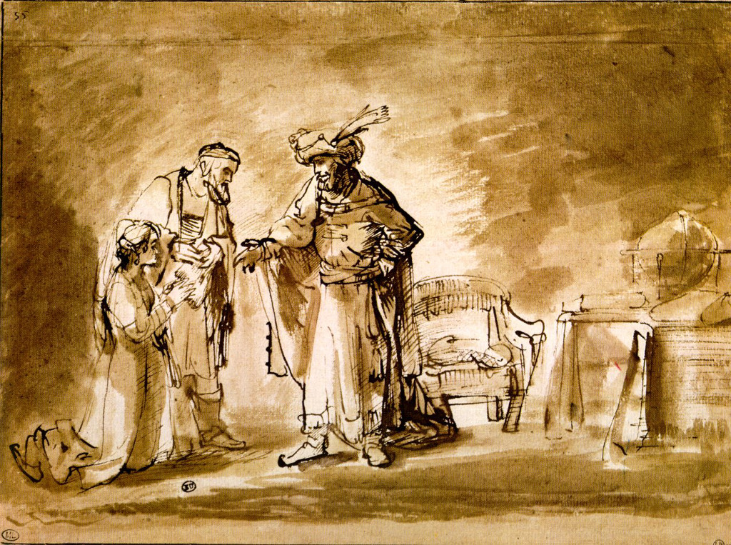 Rembrandt Harmensz. van Rijn: Esther wordt aan Ahasveros voorgesteld