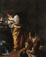 Artemisia Gentileschi: Judith en haar dienstmeid met het hoofd van Holofernes (Napels)