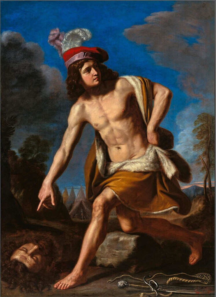 Il Guercino: David met het hoofd van Goliath