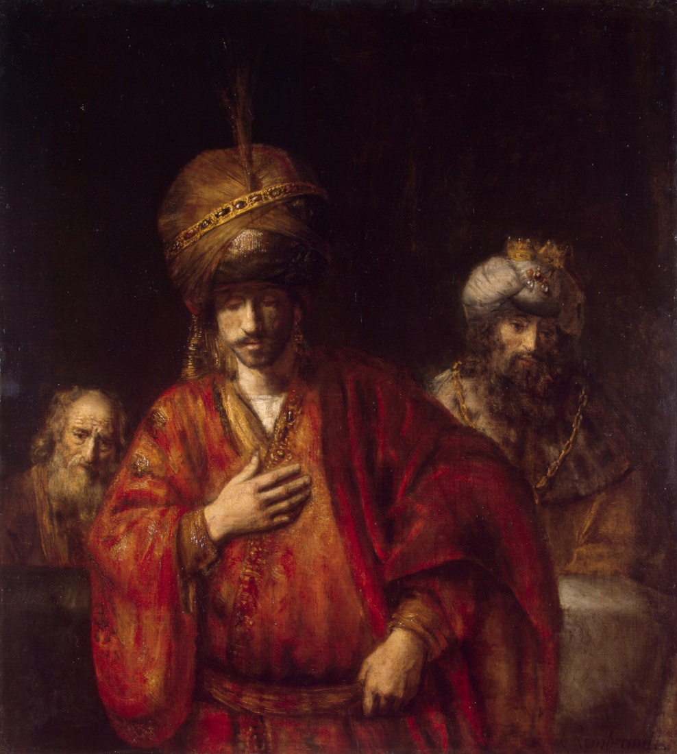 Rembrandt Harmensz. van Rijn: Haman maakt zich op om Mordechai te eren
