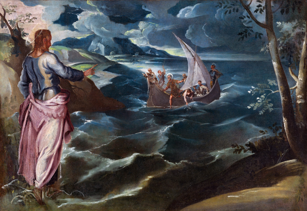 Il Tintoretto: Christus aan het Meer van Galilea