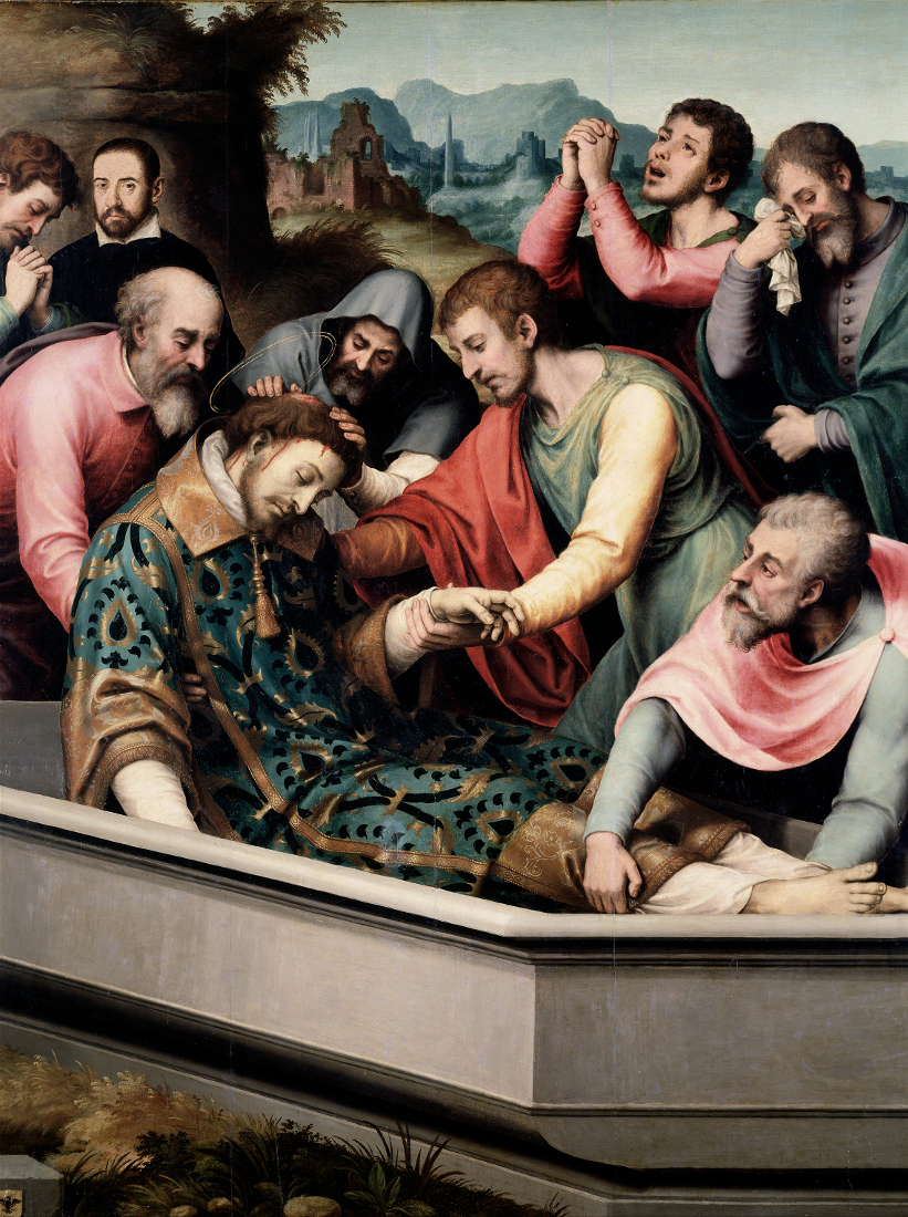 Juan de Juanes: Stefanus wordt begraven