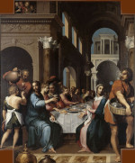 schilderij van Quentin Varin: Christus op de bruiloft te Kana