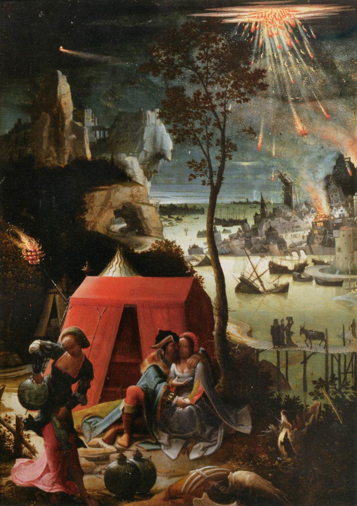 Lucas van Leyden: Lot en zijn dochters (olieverf)