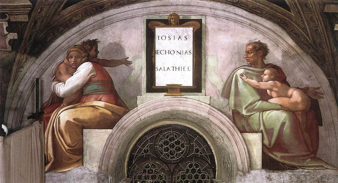 Michelangelo Buonarroti: Josia, Jechonia en Sealtiël