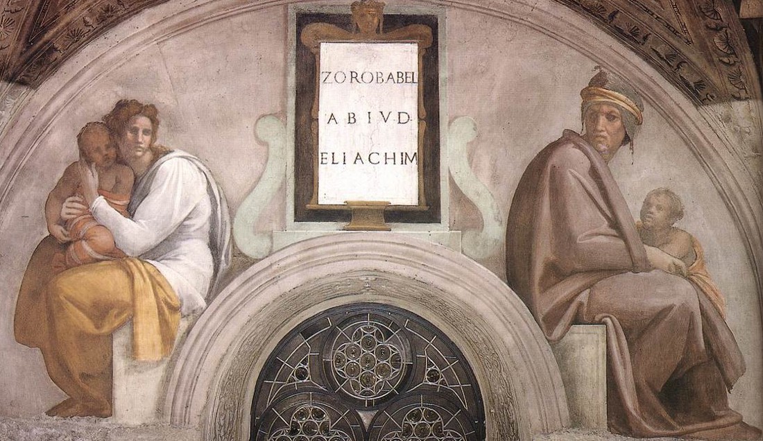 Michelangelo Buonarroti: Zorobabel, Abiud en Eljakim