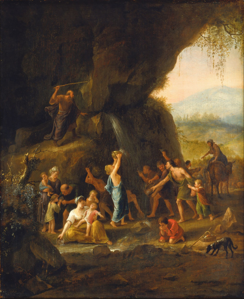Jan Havicksz. Steen: Mozes slaat water uit de stenen