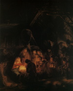 Rembrandt Harmensz. van Rijn: De aanbidding der herders (1646 [2])