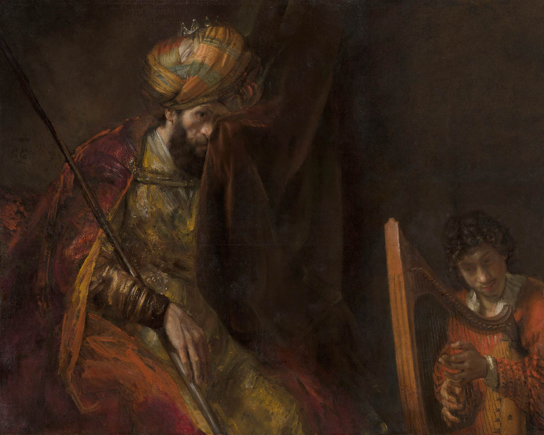 Rembrandt Harmensz. van Rijn: Saul en David (1655-1660)