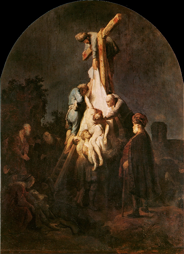 Rembrandt Harmensz. van Rijn: Passieserie: De afneming van het kruis