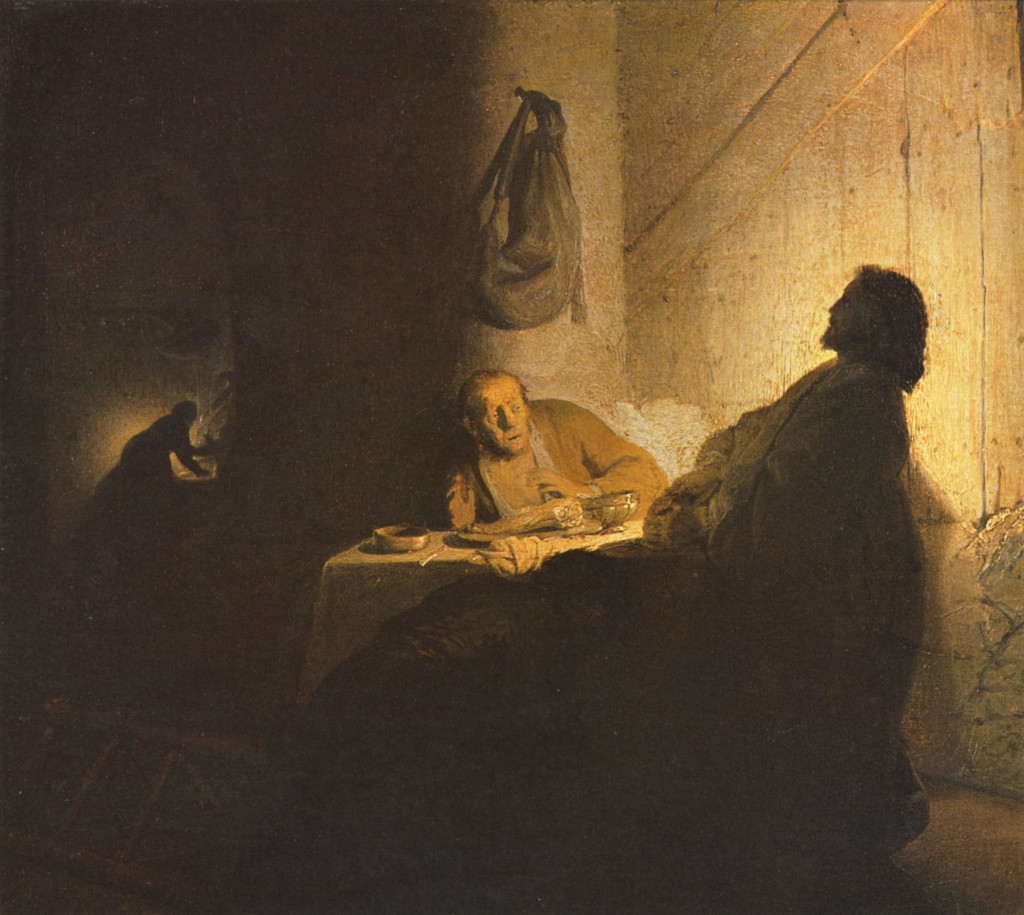 Rembrandt Harmensz. van Rijn: De maaltijd in Emmaüs (1628)