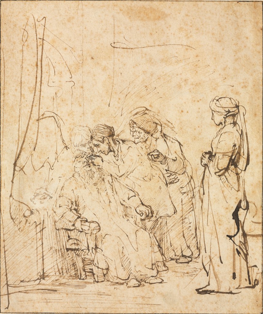 Rembrandt Harmensz. van Rijn: Tobias geneest de blindheid van zijn vader