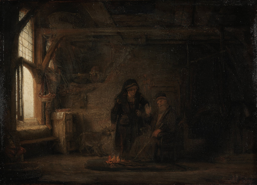 Rembrandt Harmensz. van Rijn: Tobit, Anna en het bokje