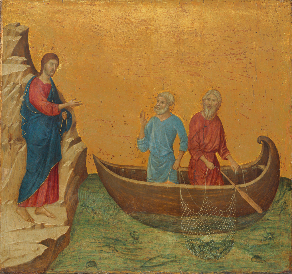 Duccio di Buoninsegna: De roeping van Petrus en Andreas (Maestà)