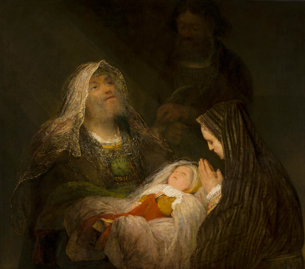 Arent de Gelder: Simeon en Anna loven de kleine Jezus
