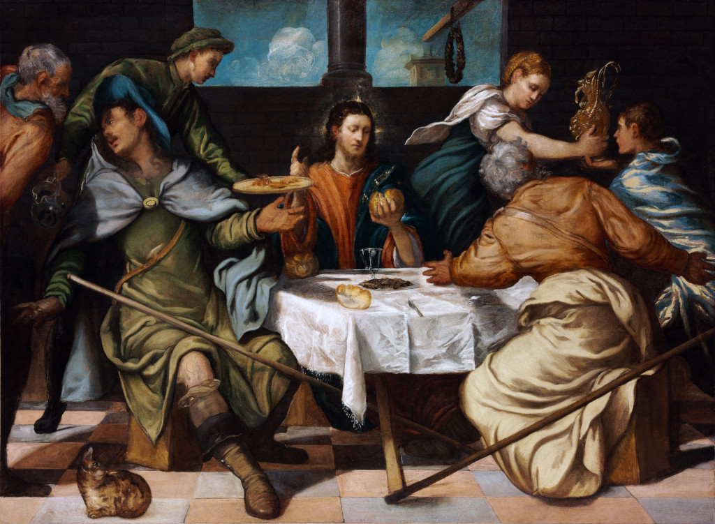 Il Tintoretto: Maaltijd in Emmaüs