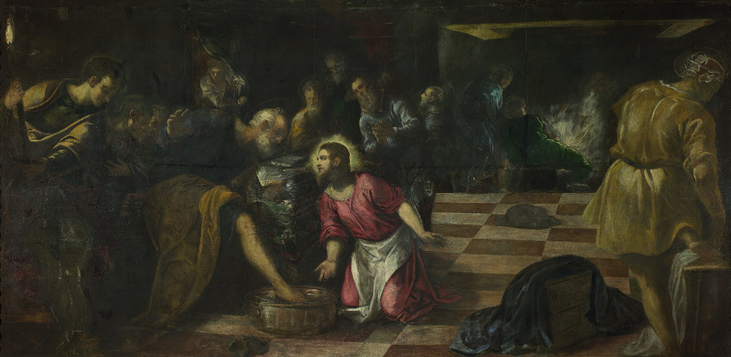 Il Tintoretto: Het wassen van de voeten (1580)