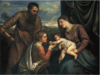 klik voor een grotere versie Titiaan: Sacra Conversazione
