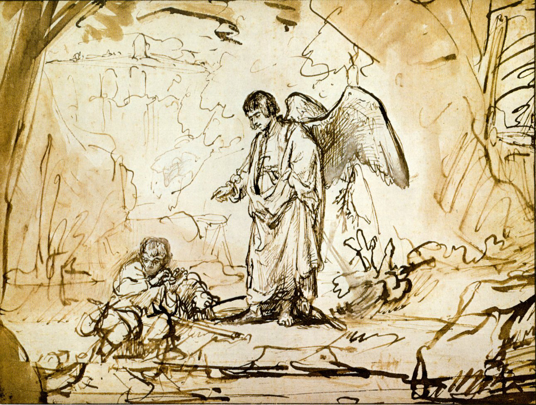 Rembrandt Harmensz. van Rijn: Tobias schrikt van de vis