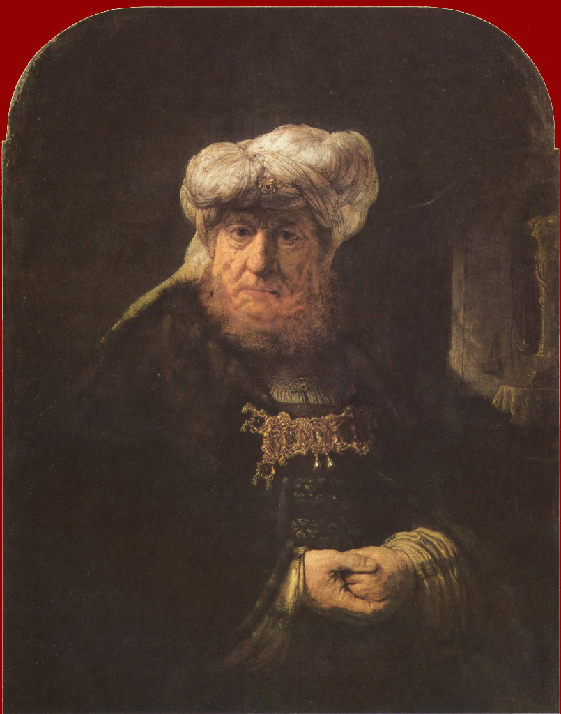 Rembrandt Harmensz. van Rijn: Koning Uzzia met melaatsheid