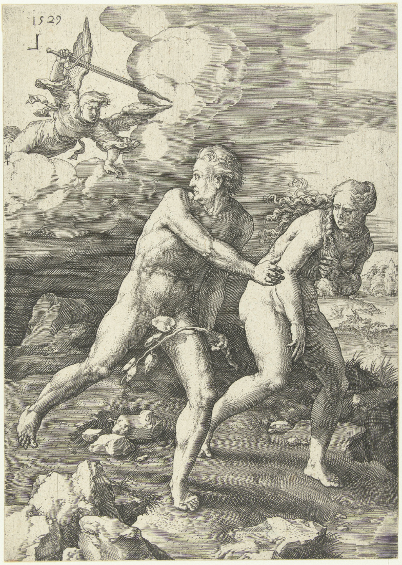 Lucas van Leyden: De verdrijving uit het paradijs