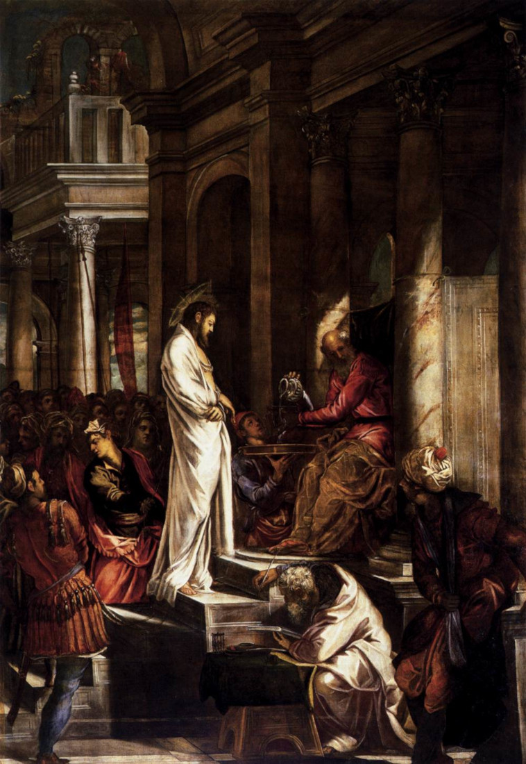 Il Tintoretto: Christus voor Pilatus
