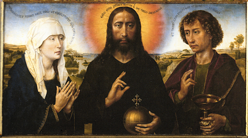 Rogier van der Weyden: Maria, Jezus, Johannes de Evangelist