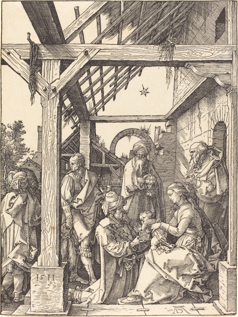 Albrecht Dürer: Aanbidding der wijzen (gravure)