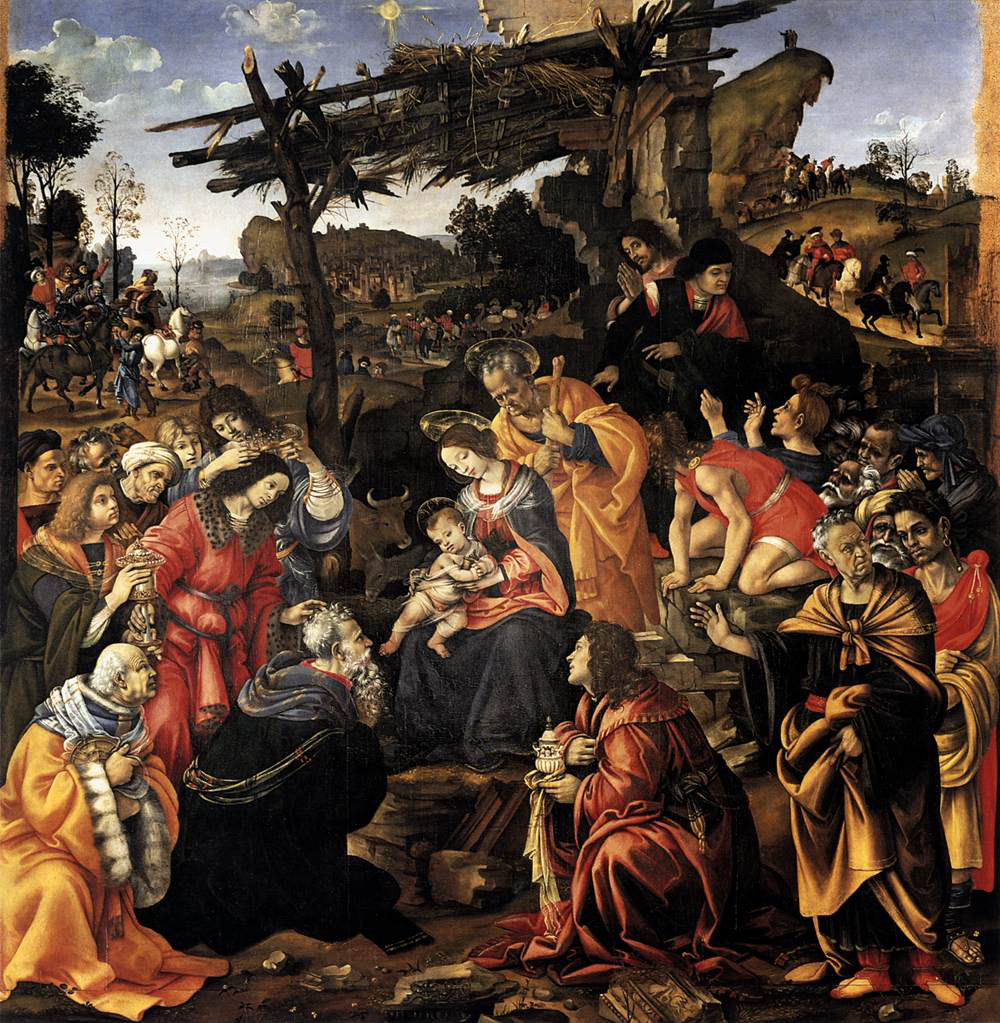 Filippino Lippi: Aanbidding der wijzen (1496)
